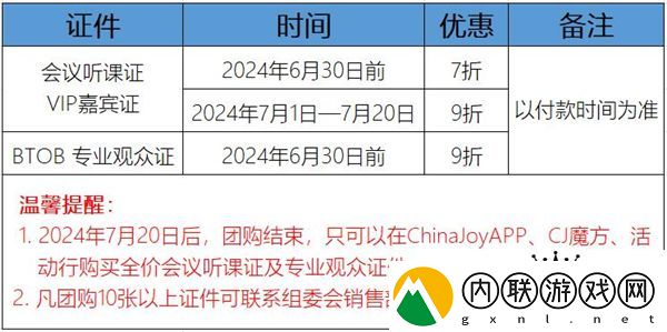 早鸟优惠开启！2024 ChinaJoy BTOB及同期会议首批证件限时发售！